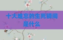十大难忘的生死瞬间是什么