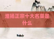 淮扬正宗十大名菜是什么
