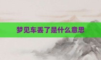 梦见车丢了是什么意思