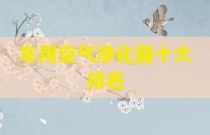 车用空气净化器十大排名