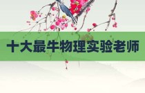 十大最牛物理实验老师