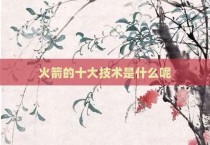 火箭的十大技术是什么呢