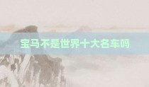宝马不是世界十大名车吗