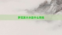 梦见发大水是什么预兆