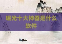 曝光十大神器是什么软件
