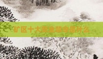 矿区十大安全禁令是什么