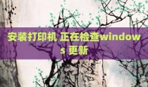 安装打印机 正在检查windows 更新