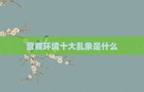 营商环境十大乱象是什么