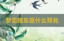 梦见撞车是什么预兆
