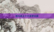 格斗史上十大反手比赛