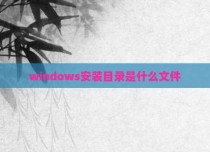 windows安装目录是什么文件