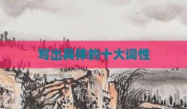 写出具体的十大词性