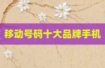 移动号码十大品牌手机