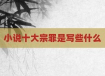 小说十大宗罪是写些什么
