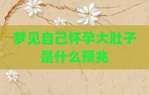 梦见自己怀孕大肚子是什么预兆