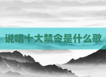 说唱十大禁令是什么歌