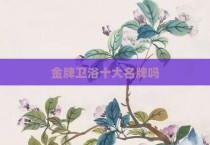 金牌卫浴十大名牌吗