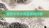 世界十大水泵品牌排行榜