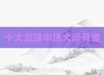 十大足球中场大师有谁