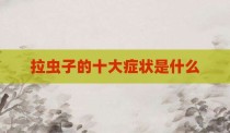 拉虫子的十大症状是什么