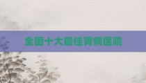 全国十大最佳肾病医院