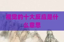 视觉的十大反应是什么意思