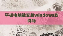 平板电脑能安装windows软件吗