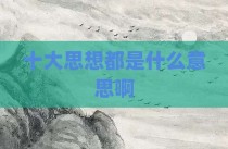 十大思想都是什么意思啊