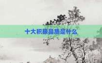 十大积极品质是什么