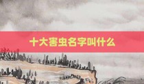 十大害虫名字叫什么