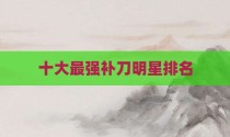 十大最强补刀明星排名