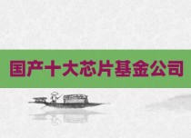 国产十大芯片基金公司
