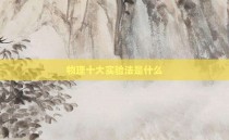 物理十大实验法是什么
