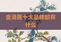 金汤酱十大品牌都有什么