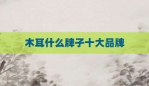 木耳什么牌子十大品牌