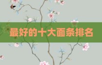最好的十大面条排名