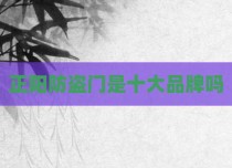 正阳防盗门是十大品牌吗