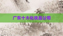 广东十大化妆品公司