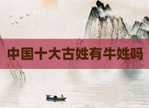 中国十大古姓有牛姓吗