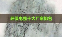环保电缆十大厂家排名