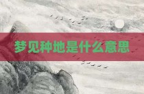 梦见种地是什么意思