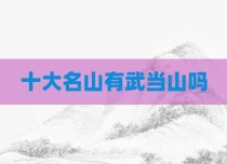 十大名山有武当山吗