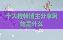 十大推特博主分享网站是什么