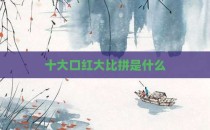十大口红大比拼是什么