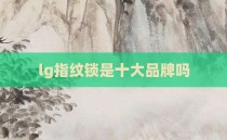 lg指纹锁是十大品牌吗