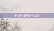 十大武功配乐是什么名字