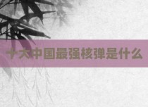 十大中国最强核弹是什么