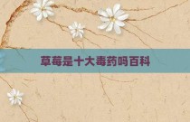 草莓是十大毒药吗百科