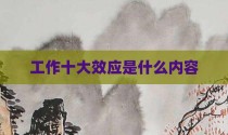 工作十大效应是什么内容