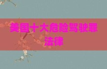 美国十大危险驾驶罪法律